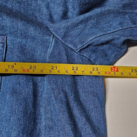 Talbots Vintage Chore Denim Jacket Western Cowgirl Blue Womens Plus Size 16W - Picture 5 of 7
